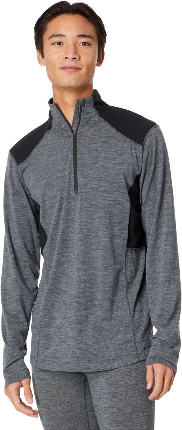 

Clima-Шерсть Zip-T Hot Chillys, цвет Grey Heather/Black