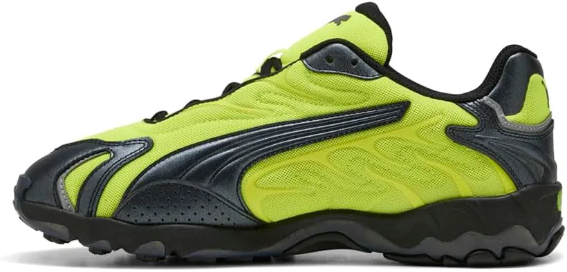 Мужские кроссовки PUMA Inhale Metallic со шнуровкой для повседневной носки - желтые, желтый — фото 3