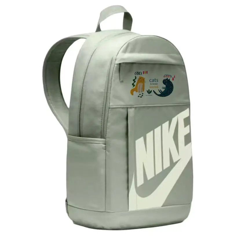 

Nike Тканевый рюкзак унисекс горохового цвета, Cartoon Cat
