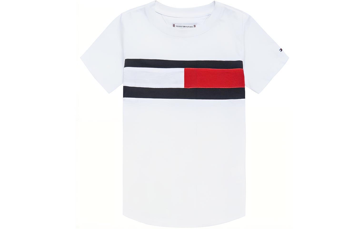Детская футболка Tommy Hilfiger, Ярко-розовая — фото 2