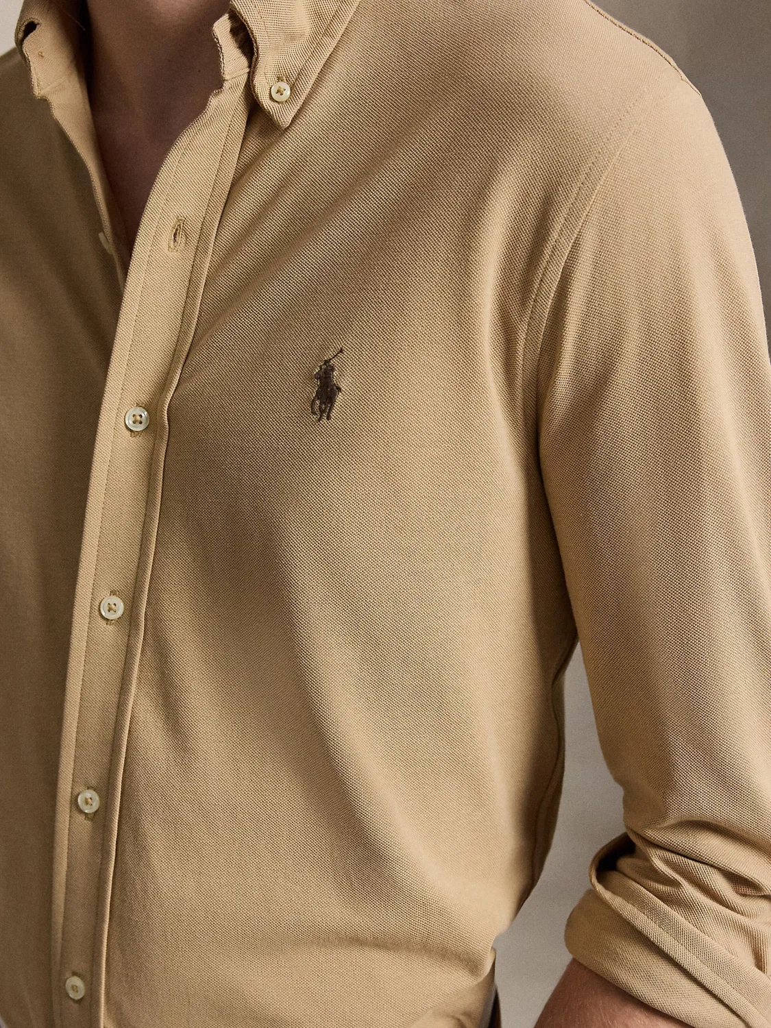 Рубашка на пуговицах стандартного кроя Polo Ralph Lauren, Khaki — фото 2