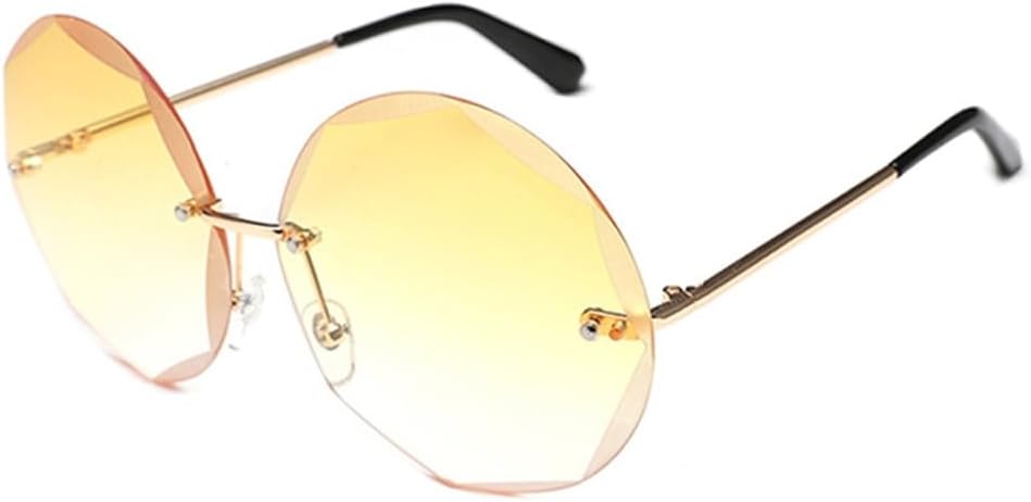 

Круглые солнцезащитные очки без оправы для женщин и мужчин, винтажные солнцезащитные очки большого размера с градиентным переходом цвета, женские солнцезащитные очки, женские очки JRSMLF, 6