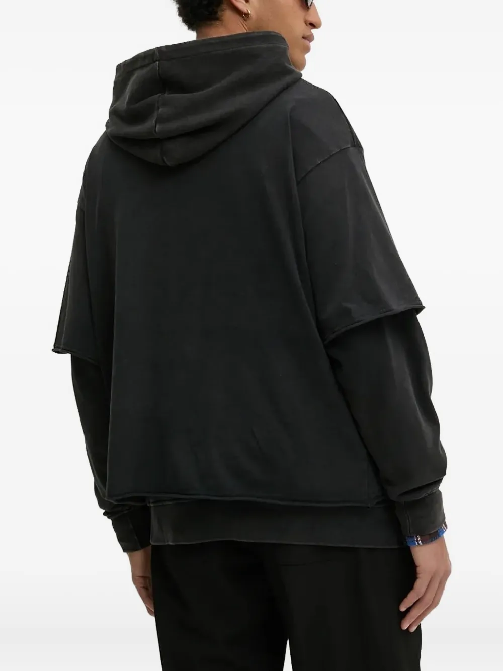 

Толстовка с капюшоном и нашивкой-буквой Desigual, черный