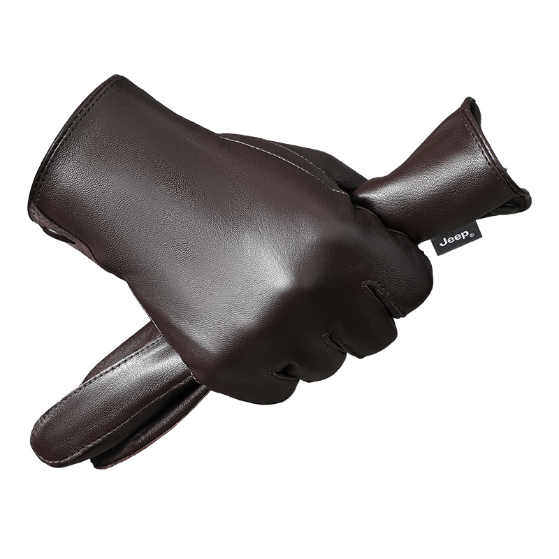 

Перчатки мужские из овчины и полиэстера Jeep, коричневый (satin-lined)