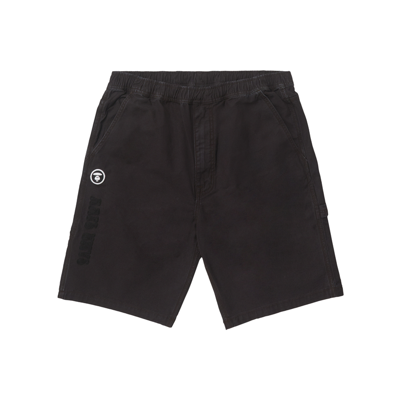 

Шорты из хлопка с вышитым логотипом Aape, черный