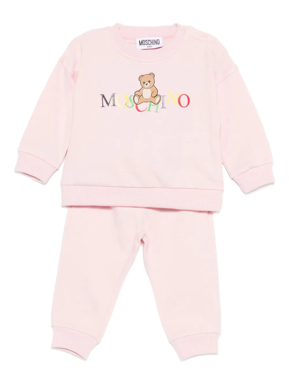 

Спортивный костюм с длинными рукавами и логотипом Moschino Kids, розовый