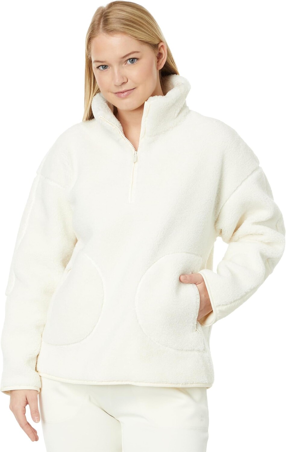 

Куртка Plush Textured Half Zip Sweaty Betty, цвет Studio White