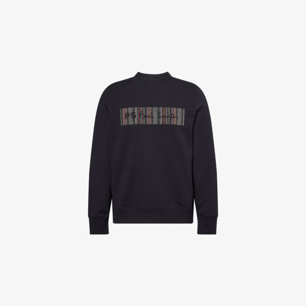 

Свитшот из хлопкового джерси с вышитым логотипом Regular-Fit Ps By Paul Smith, синий