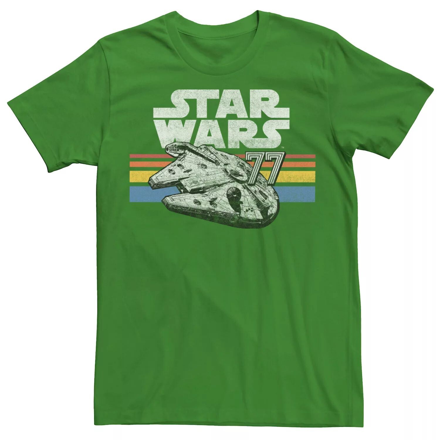 

Мужская футболка с логотипом Millennium Falcon 77 Retro Lines Star Wars