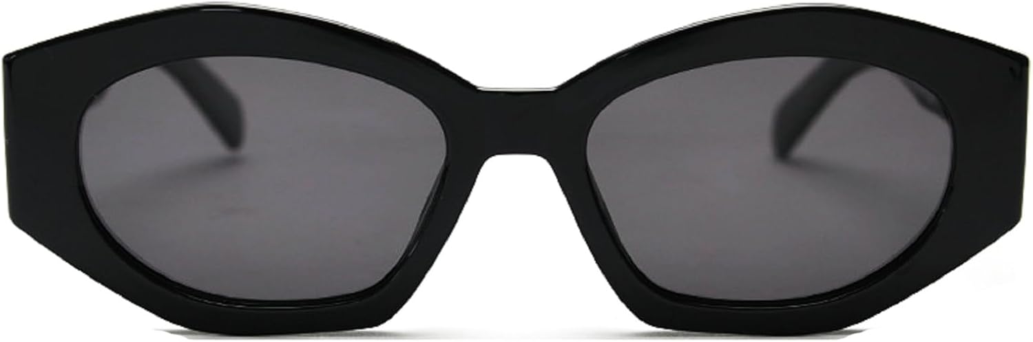 

Модные шестиугольные поляризованные солнцезащитные очки для женщин и мужчин, ретро-очки Polygon Shades, дизайнерские солнцезащитные очки с защитой от УФ-излучения UV400 mincl, Black