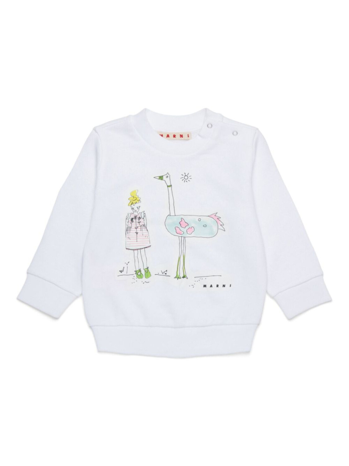 

Marni Kids толстовка с графичным принтом, белый