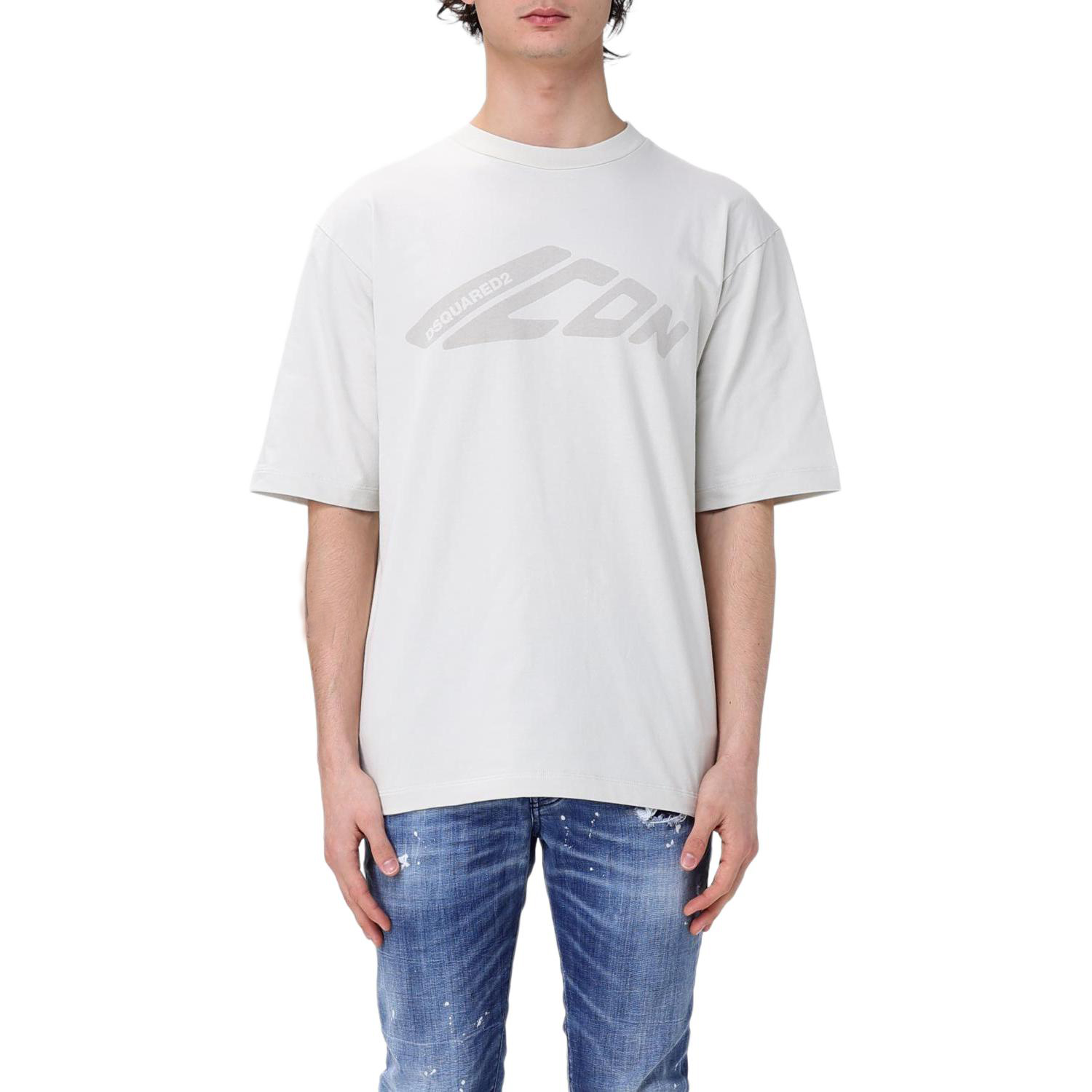 

Футболка с принтом в виде иконок Dsquared 2, белый