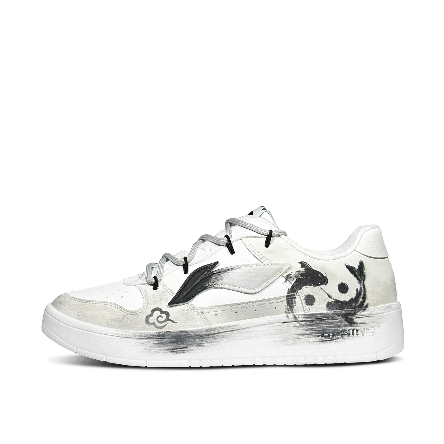 Кроссовки скейтбордические с принтом Li-Ning Black White