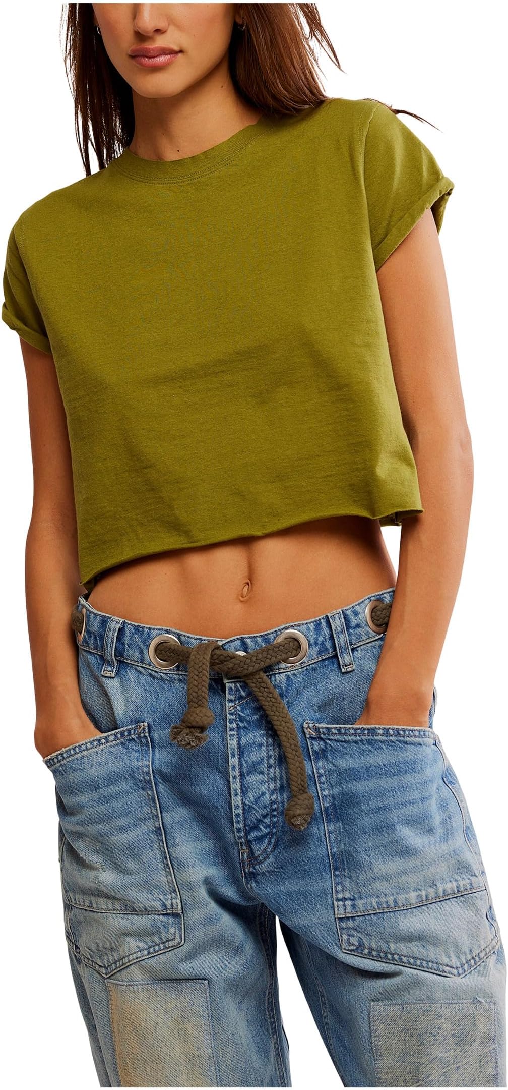 

Футболка Free People The Perfect Tee, цвет Peat Moss