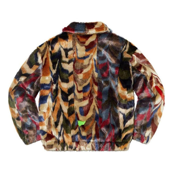 Куртка faux fur bomber jacket 'multi-color' Supreme, мультиколор — фото 2