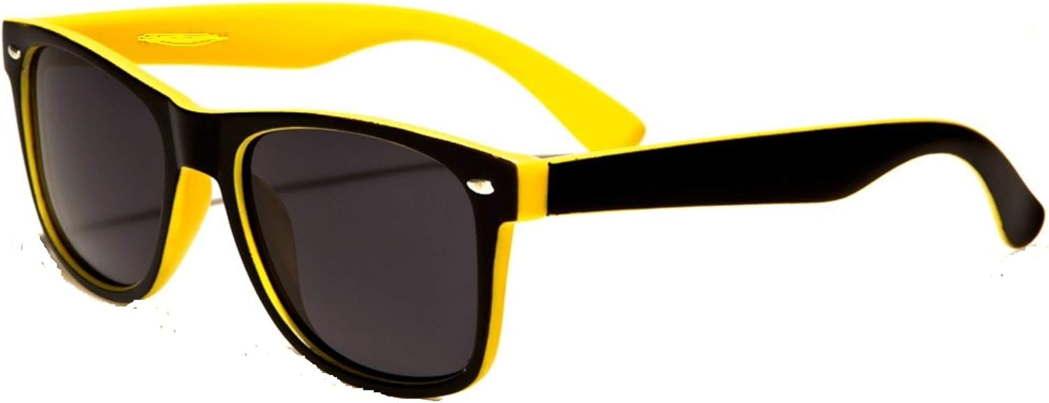 

Поляризованные солнцезащитные очки в стиле ретро 80-х, модные, стильные, матовые, для мужчин и женщин, в комплекте с мягким чехлом из микрофибры MyUV, Polarized Black/Yellow