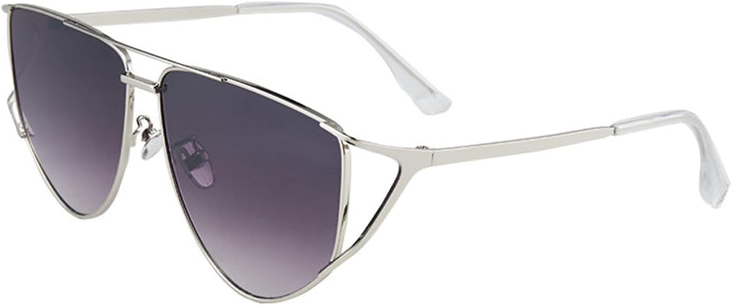 

Хелена, женские солнцезащитные очки-пилот с нерегулярными увеличенными двойными перемычками, модные и стильные, коричневые и серебристые солнцезащитные очки для мужчин helena, C4