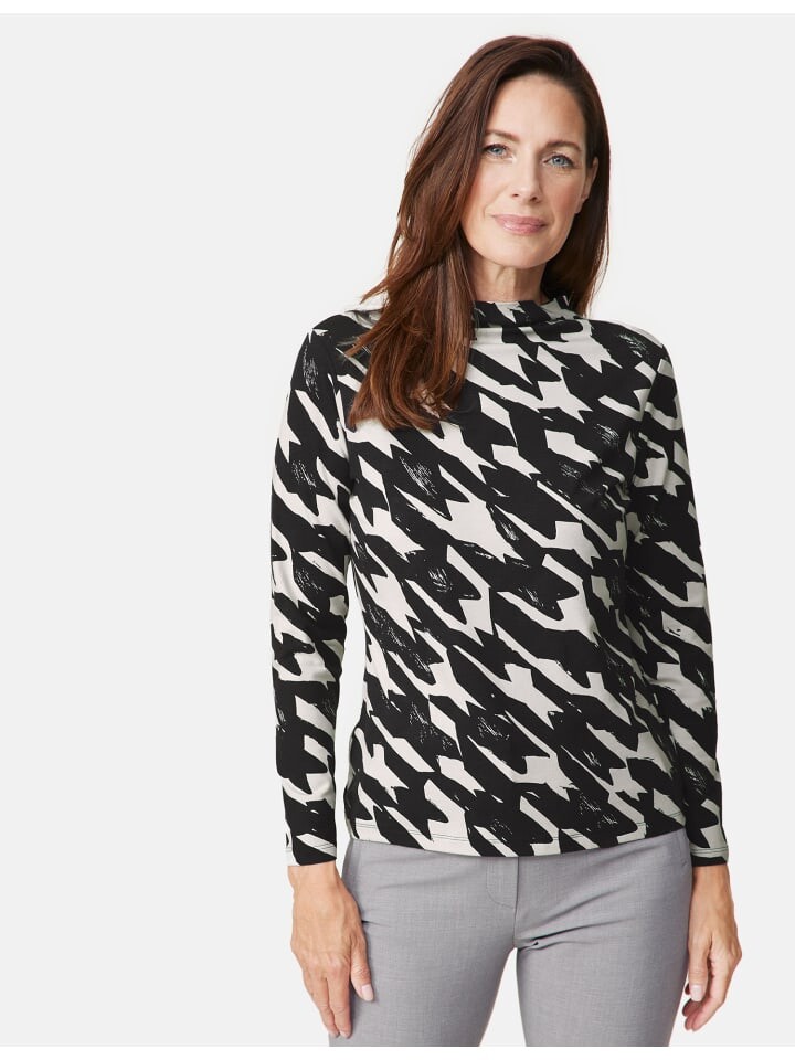 

Футболка Gerry Weber 1/1 Arm, цвет schwarz/ecru houndstooth big