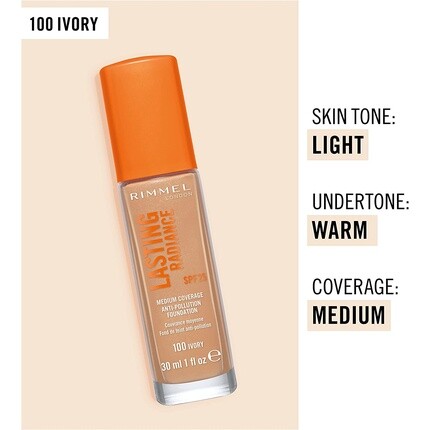 Lasting Radiance 100 слоновая кость 30 мл, Rimmel — фото 3