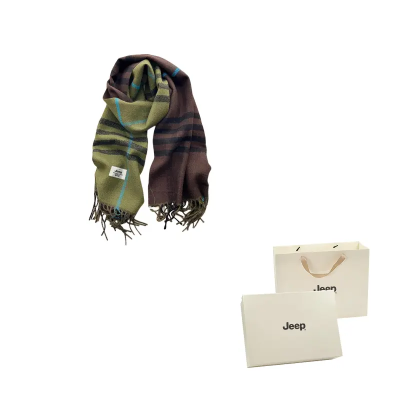 

Шарф из полиэстера Unisex Jeep, зеленый coffee