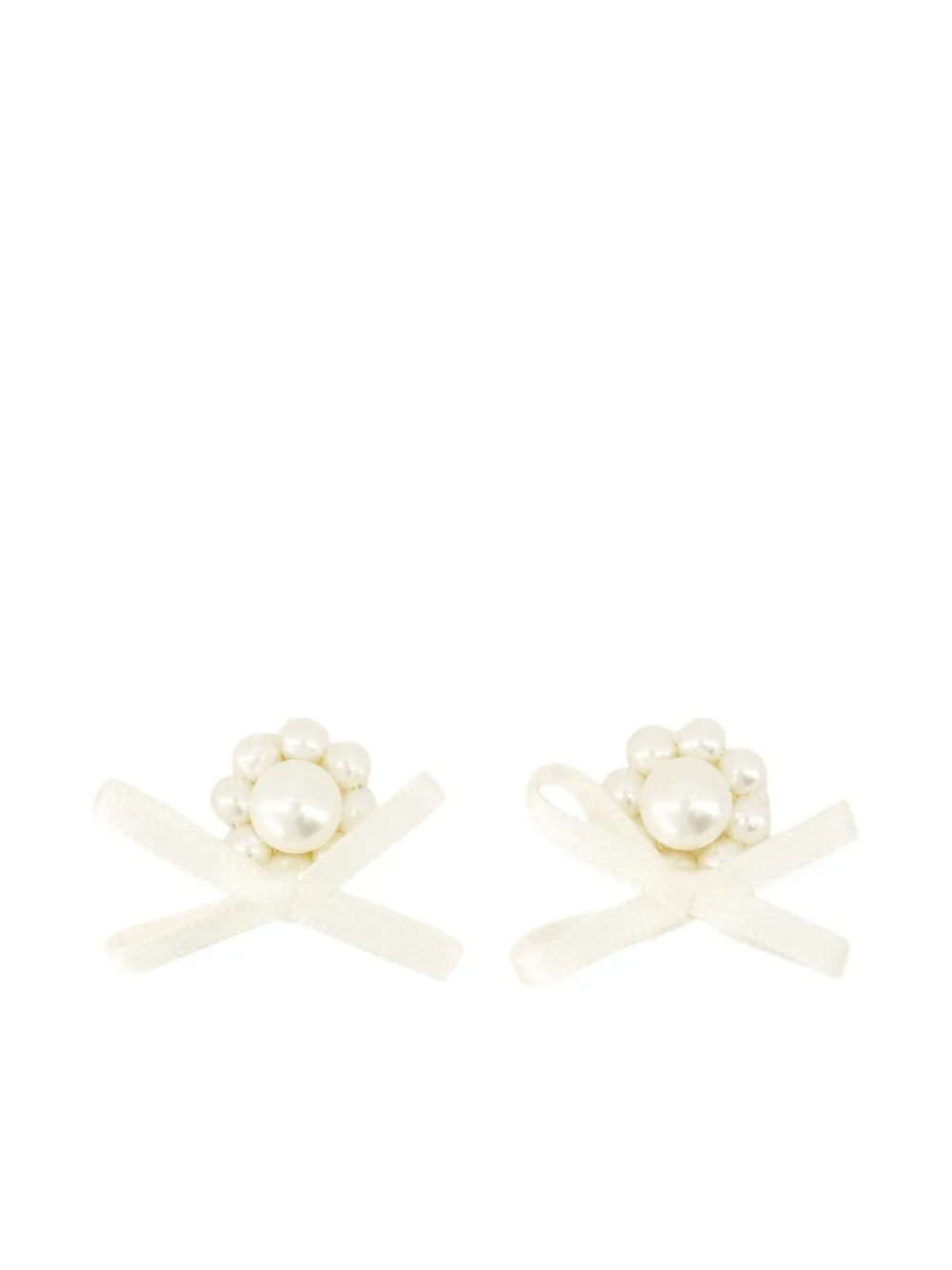 

Серьги-бантики с жемчугом Simone Rocha, белый