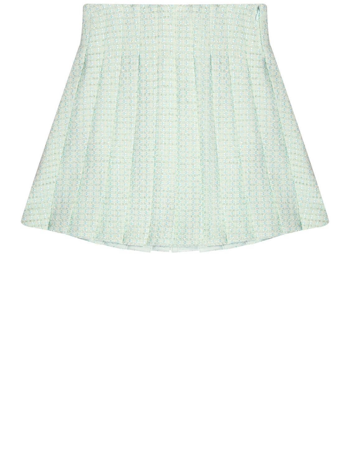 

Мини юбка Self Portrait Boucle pleated, синий