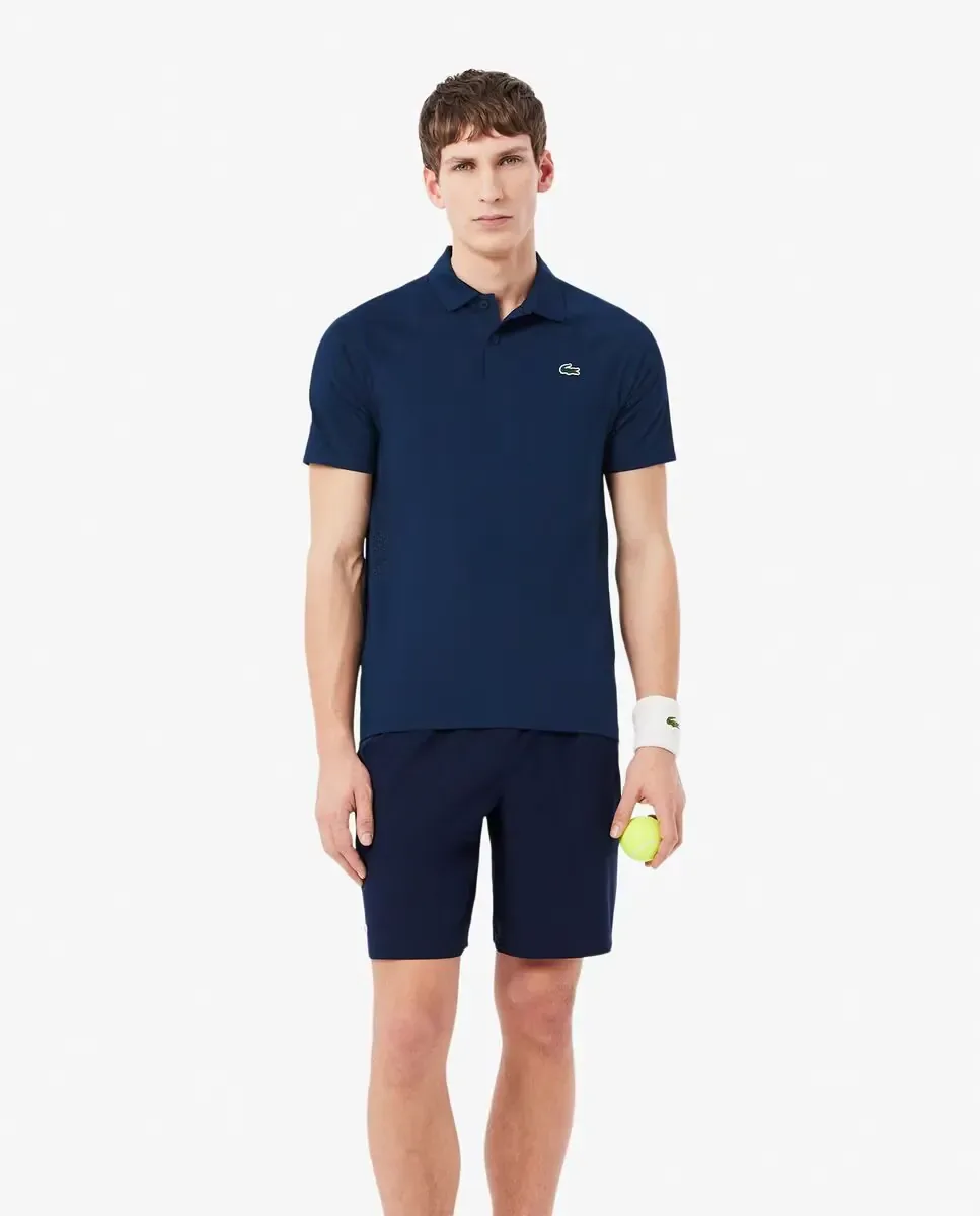 Мужское профессиональное поло с коротким рукавом Lacoste, темно-синий — фото 4