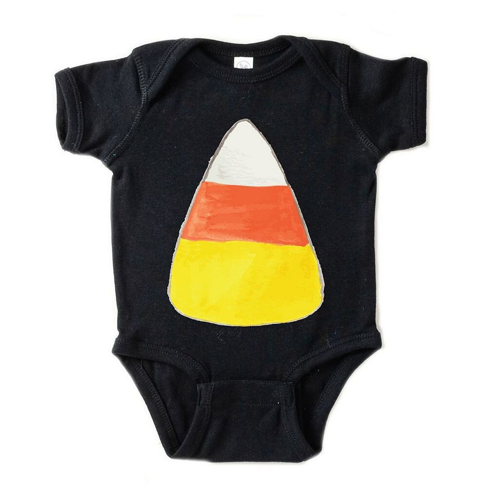 

Детское боди акварельного цвета Candy Corn The Juniper Shop, черный