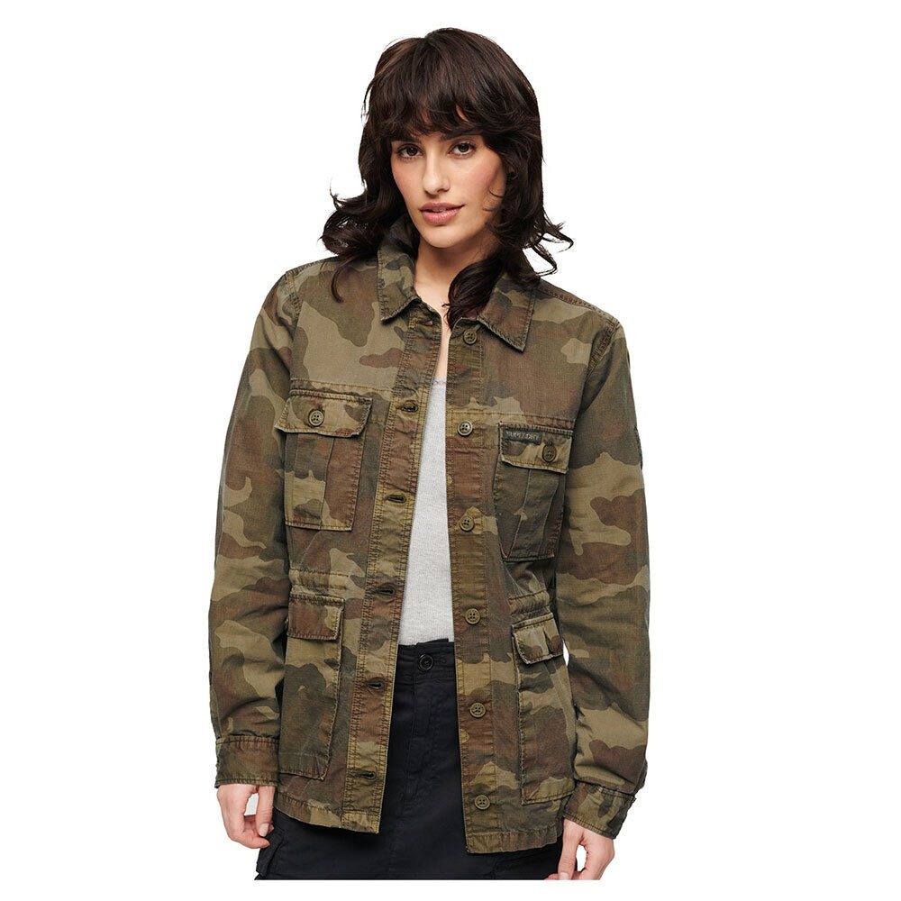 

Куртка Superdry Embroidered Military Field, серый