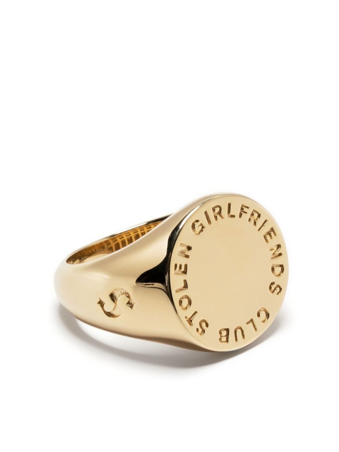 

Кольцо Text Logo Sovereign из желтого золота Stolen Girlfriends Club, золотой