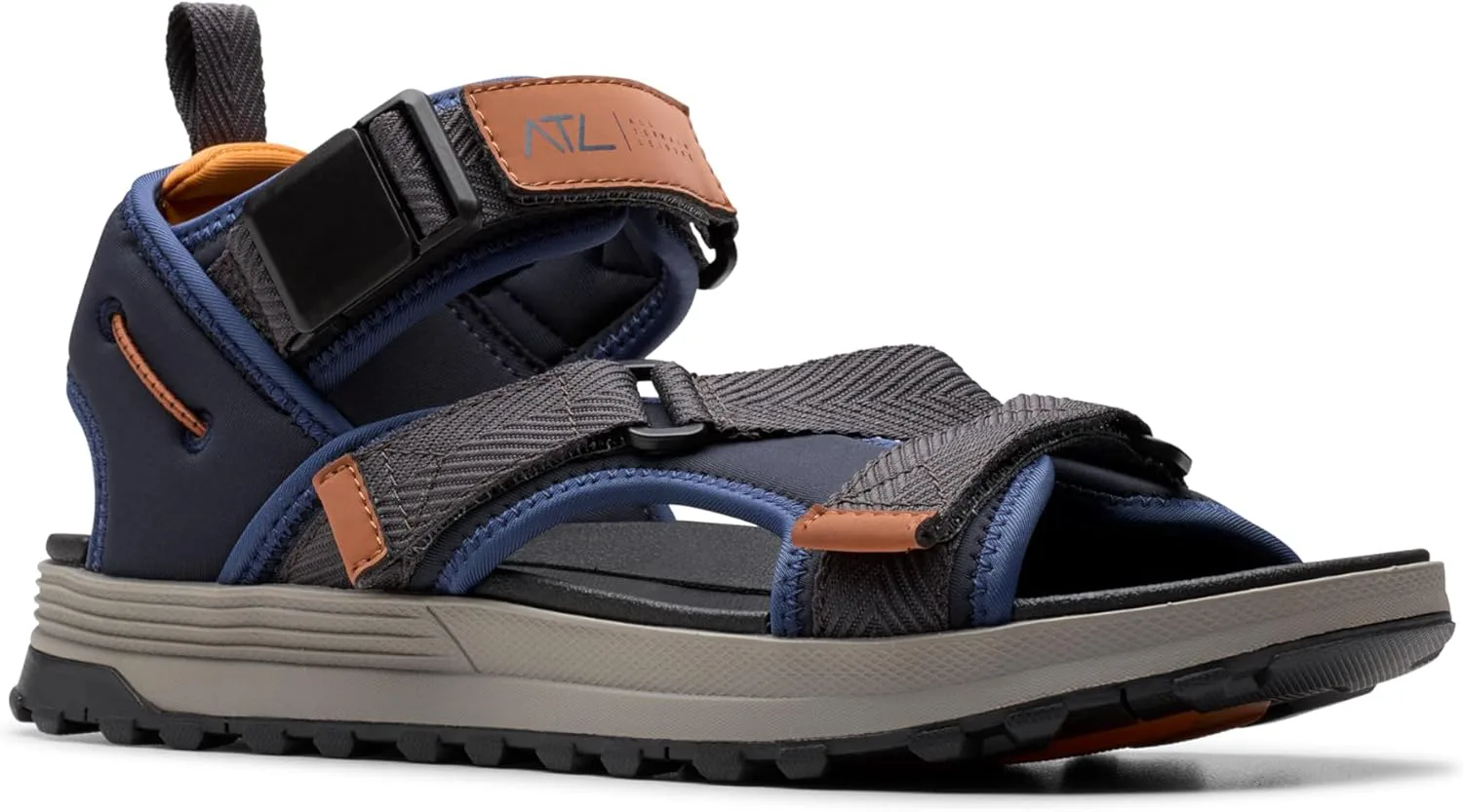 Мужские классические сандалии Clarks, темно-синий — фото 4