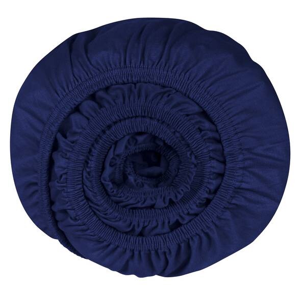 

Простынь на подгонке Schiesser Flexi, 100x1x200 см, темно-синий