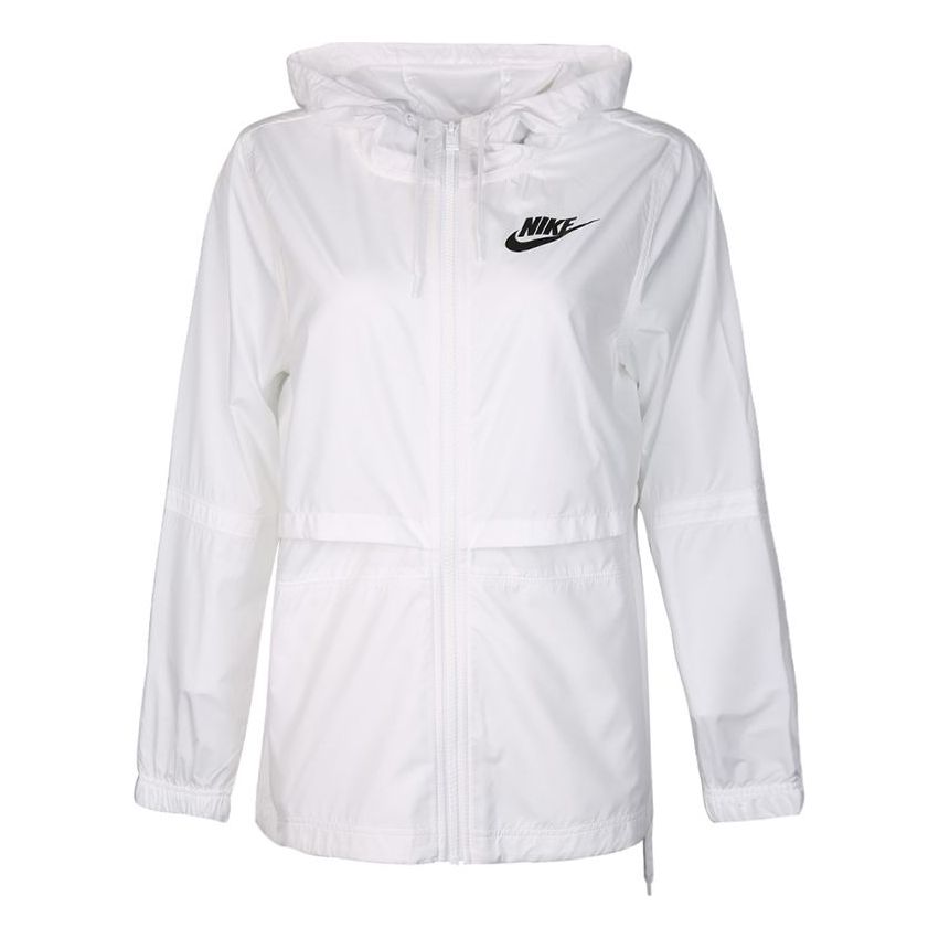 

Куртка (WMNS) Nike As W Nsw Jkt Wvn Sports Running Windproof Jacket Autumn White AJ2983-101
