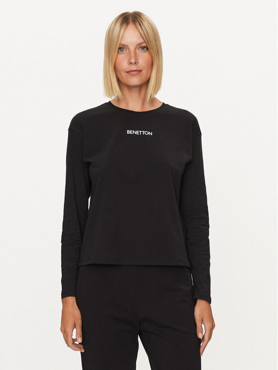 

Пижамная футболка стандартного кроя United Colors Of Benetton, черный