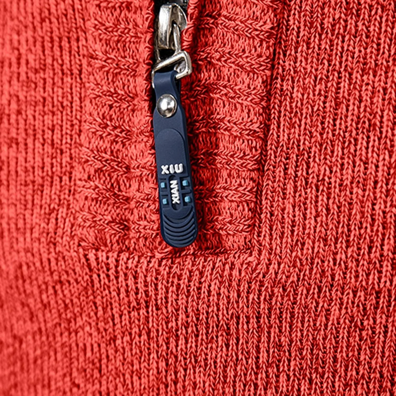 Мужской свитер с длинным рукавом и воротником-стойкой, Slim Fit, с передним карманом — фото 4