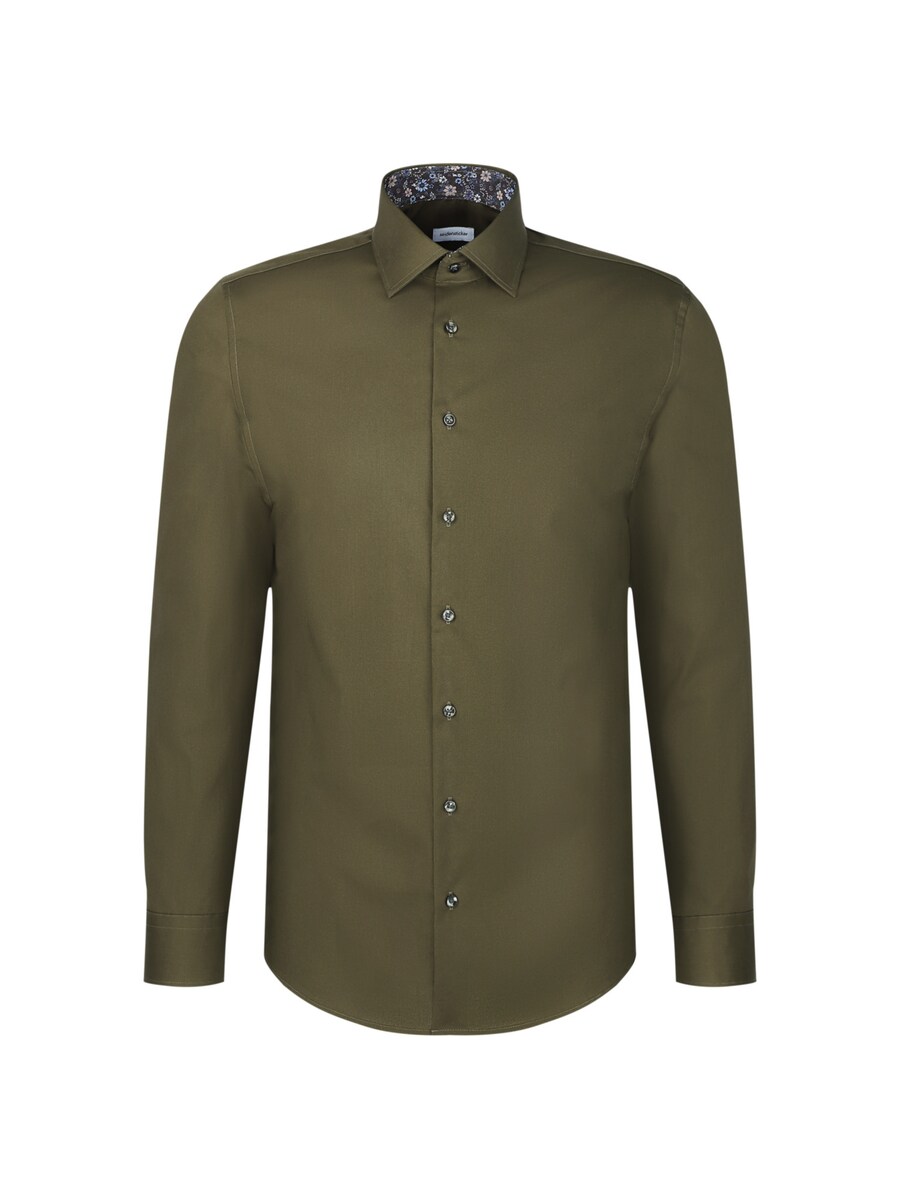 

Рубашка делового кроя Slim Fit SEIDENSTICKER Smart Essentials, оливковый