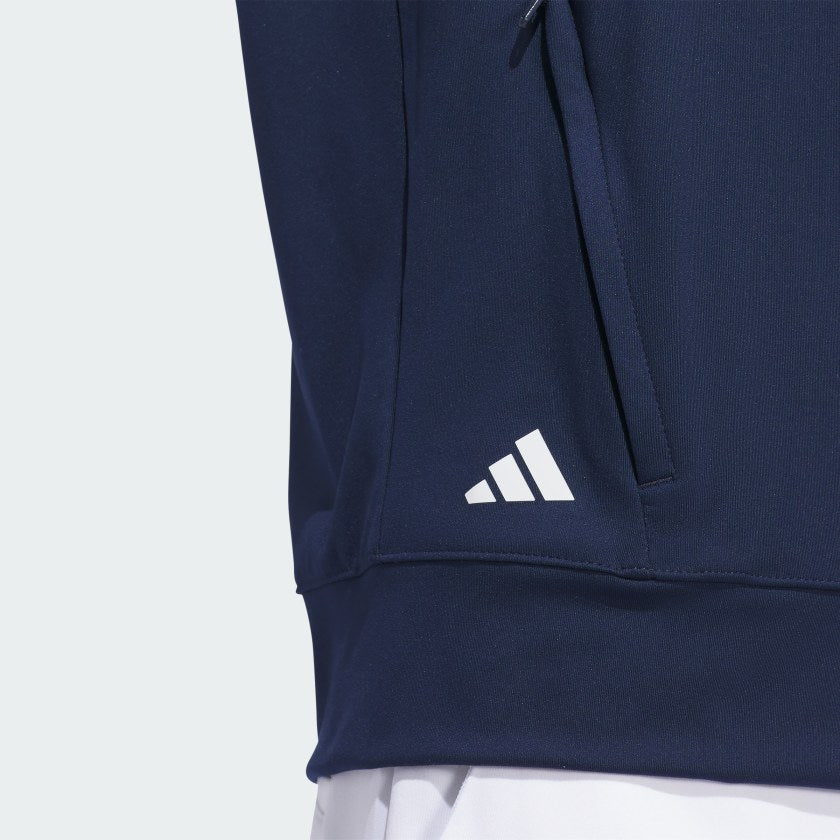 Женский топ Adidas Ultimate365 с полузастежкой, темно-синий — фото 4