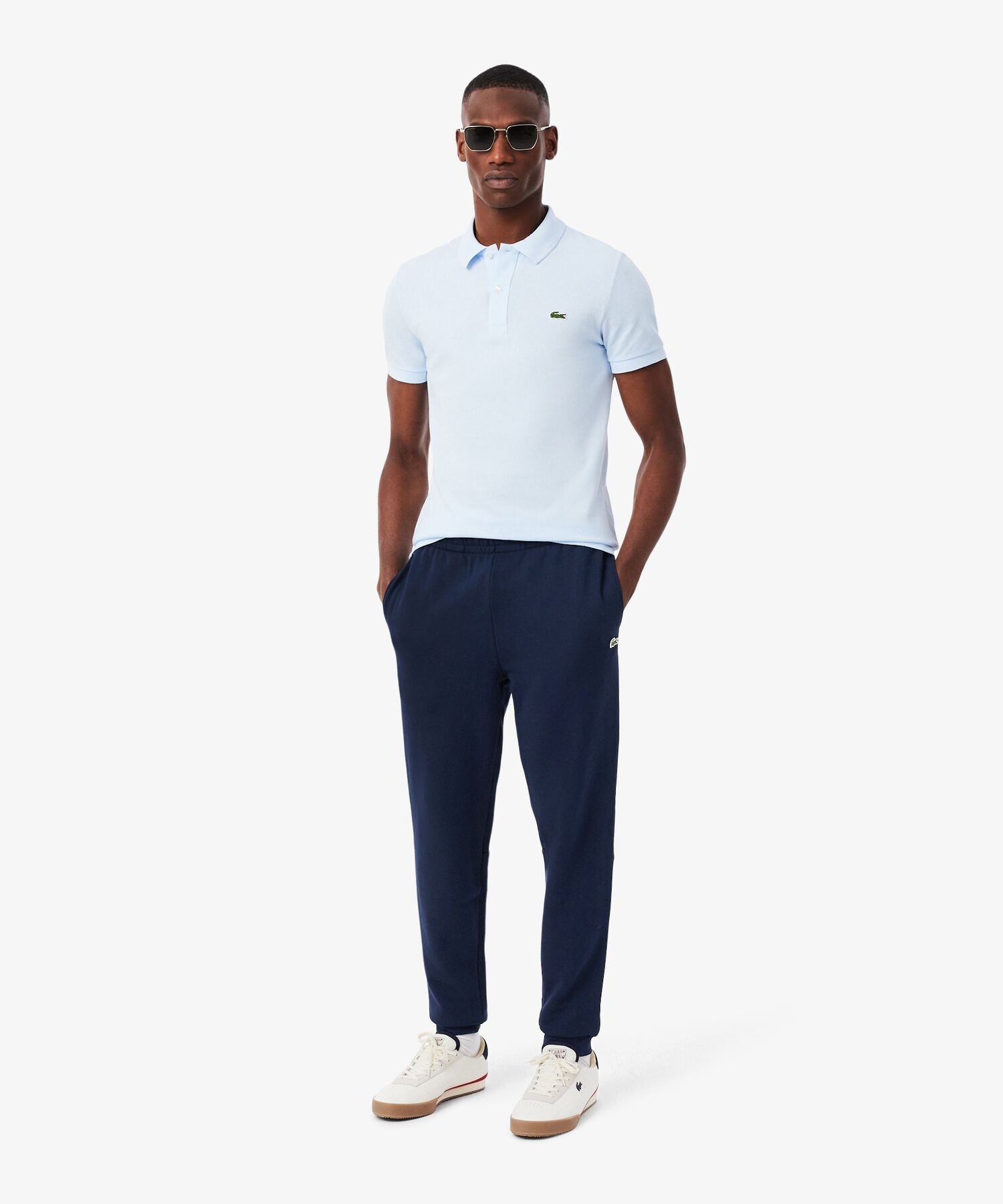 Основные зауженные спортивные штаны LACOSTE, Navy