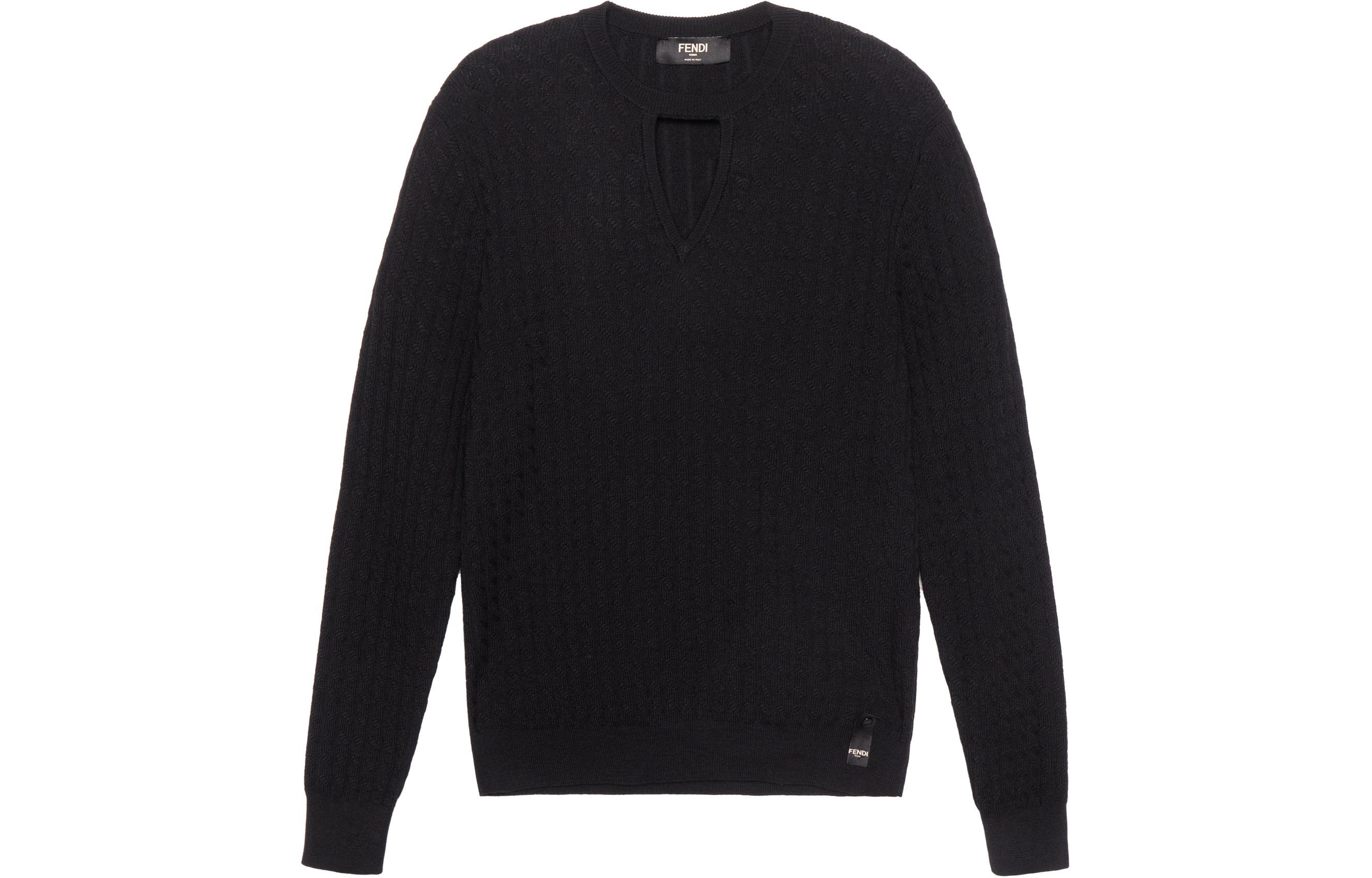

Джемпер с ажурными деталями FENDI, черный
