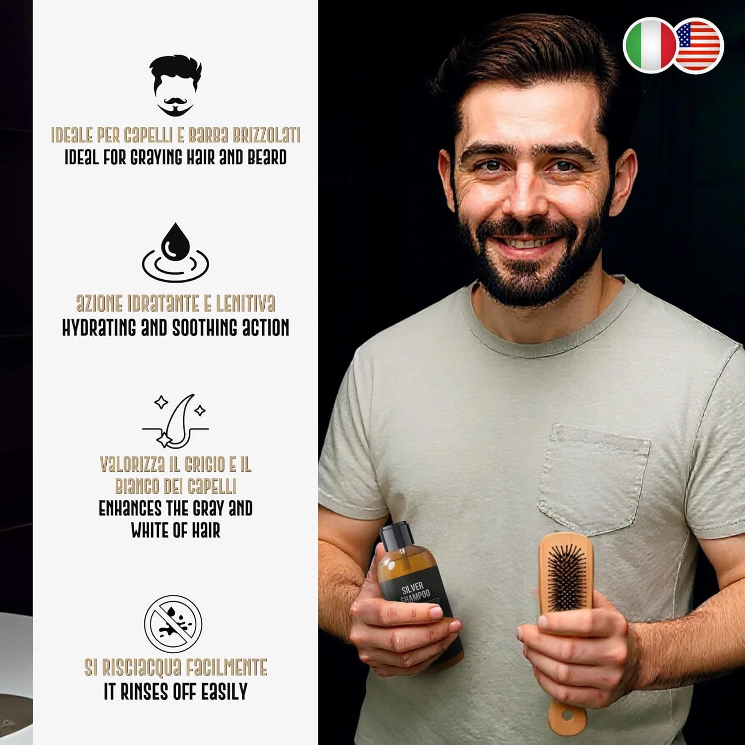 Серебряный шампунь для бороды и волос от Barbers Garage ‎Barbers Garage — фото 4