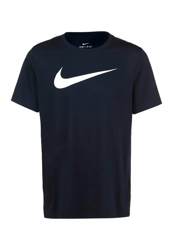 Футболка Nike Performance "dri fit park" print t-shirt, цвет обсидиан / белый — фото 3