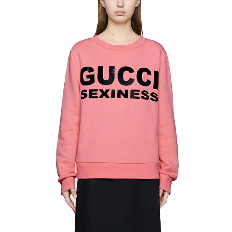 Свитшот женский Gucci, элегантный крой, розовый — фото 4
