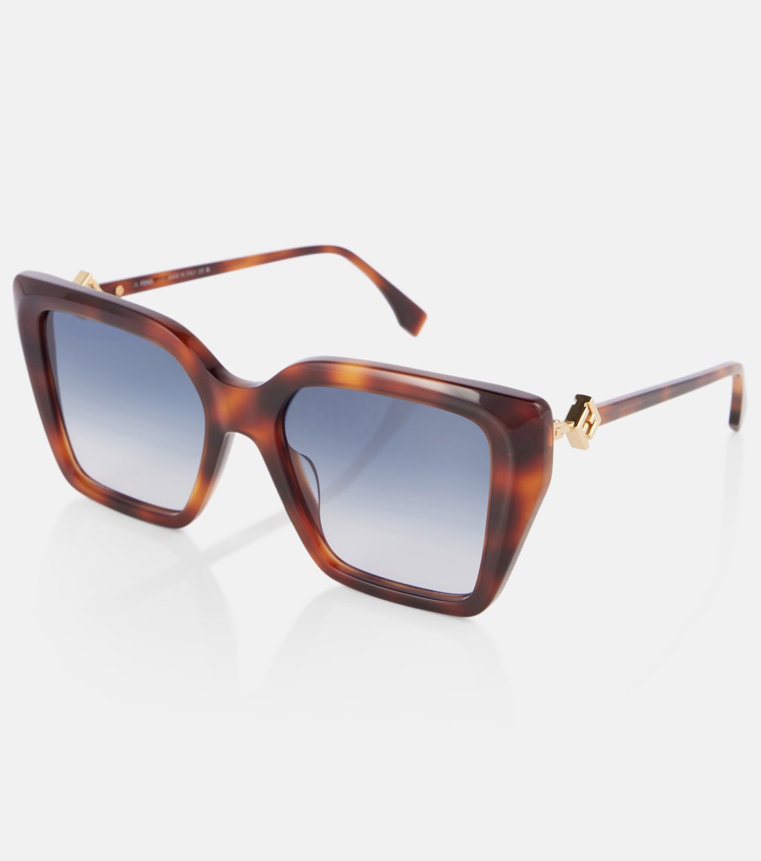 FF Diamonds кошачий глаз солнцезащитные очки Fendi, Blue/Havana — фото 4