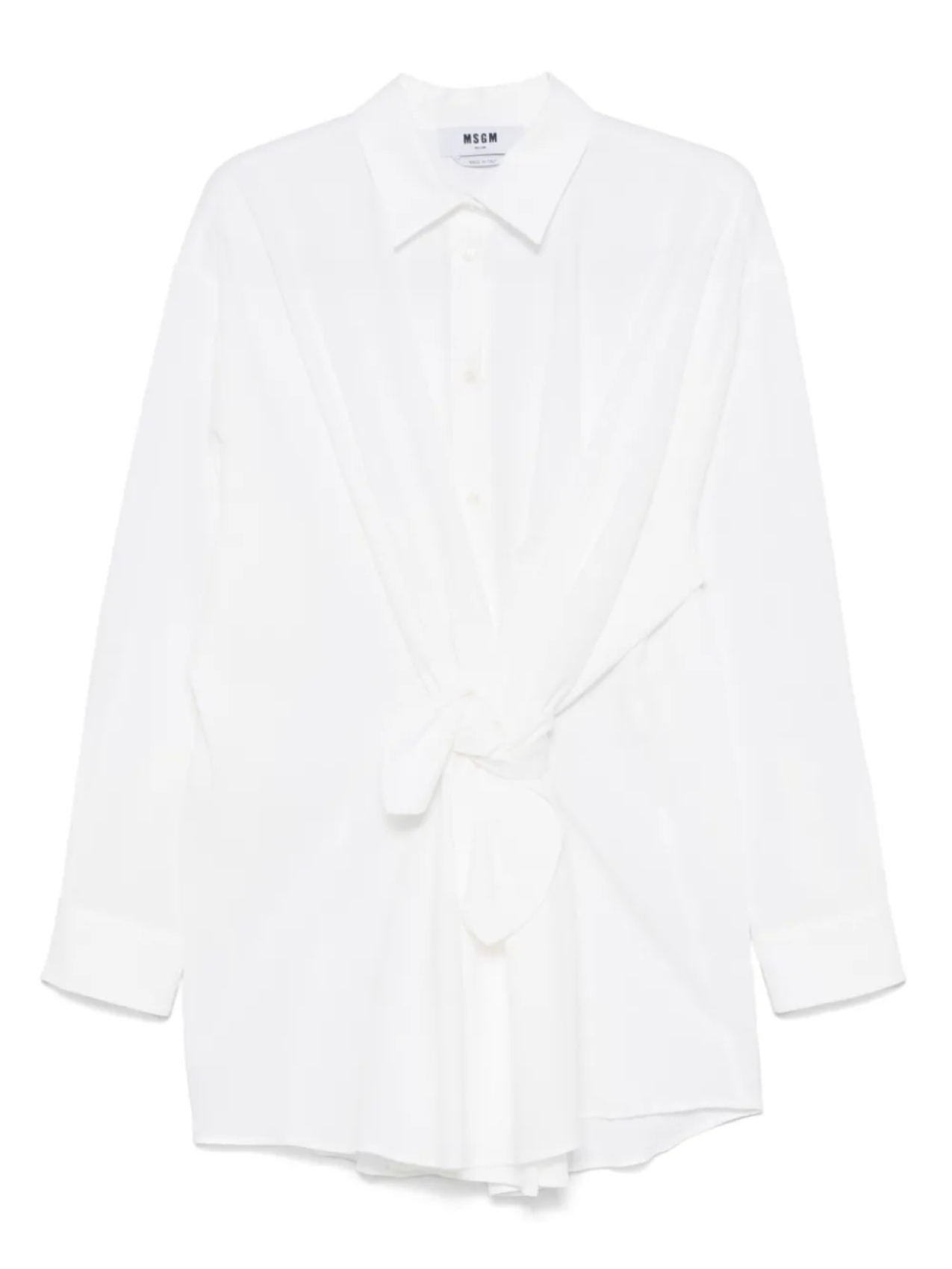 

MSGM завязывающееся мини-платье, белый