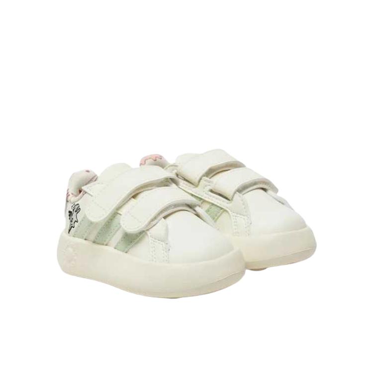 Мягкие износостойкие дышащие низкие детские ботинки White Green Infant And Toddler Adidas, белый зеленый — фото 4