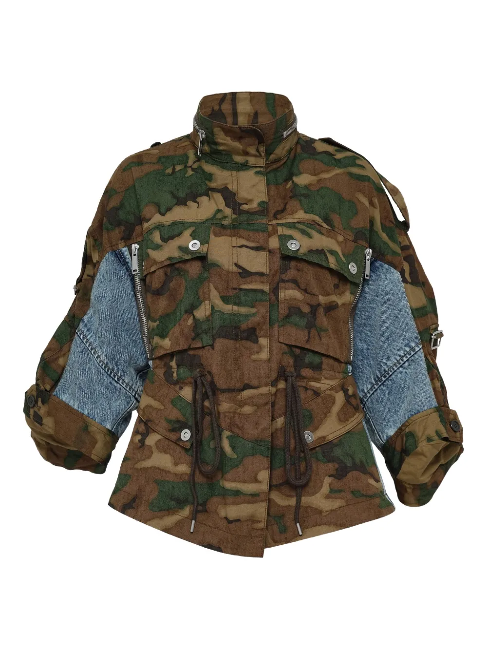 

Джинсовая куртка с камуфляжными вставками 3.1 Phillip Lim, синий