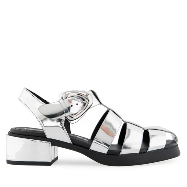 Элегантные женские сандалии-рыбаки Aerosoles, цвет silver mirror metal — фото 2