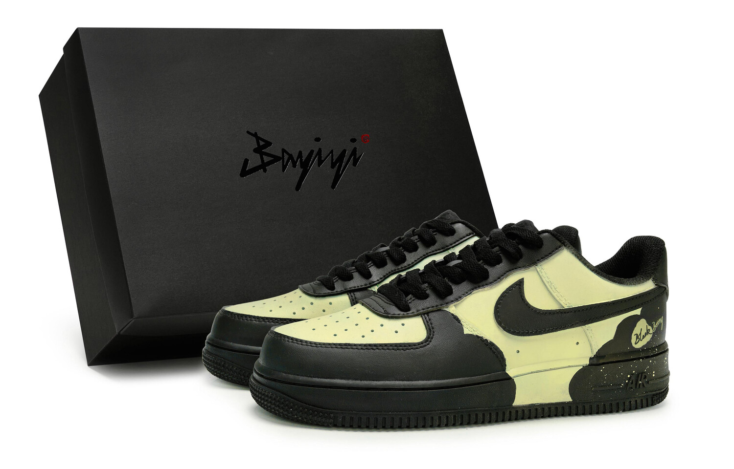 

Кроссовки Air Force 1 для скейтбординга унисекс с низким верхом, черный/желтый, фиолетовый Nike