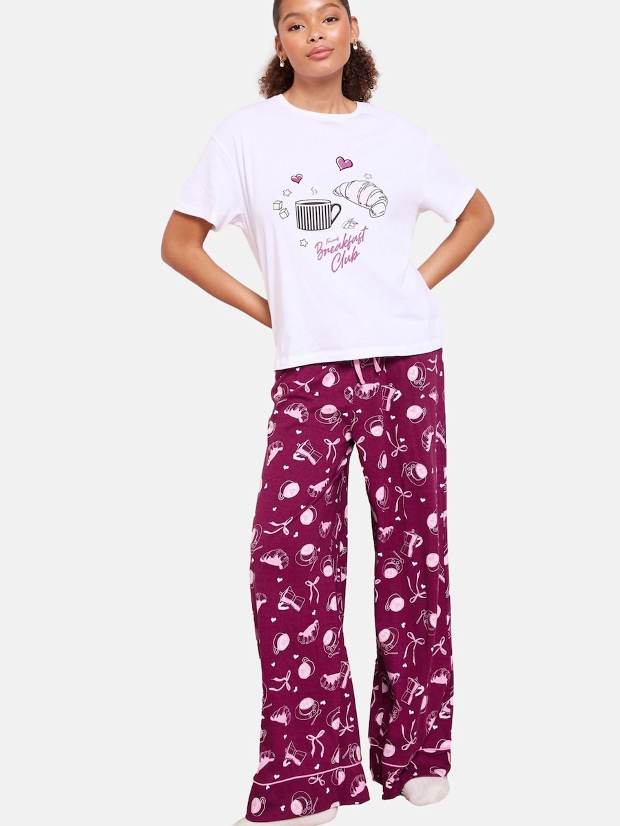 

Пижама Friends Like These Breakfast Club, бордовый/белый