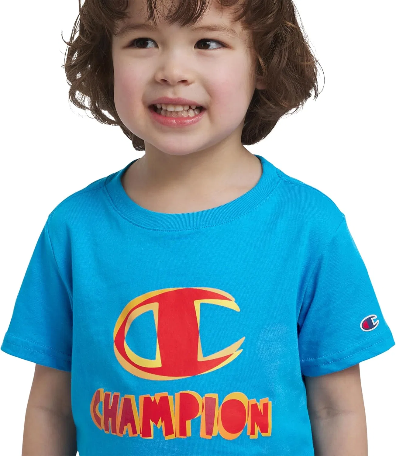 Детский спортивный набор из футболки и шорт, Champion, Malibu Blue — фото 4